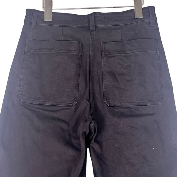 Everlane Cropped Wide Leg Black Jeans Women’s 4 Denim Hi Rise Minimalist Basic - Picture 5 of 13